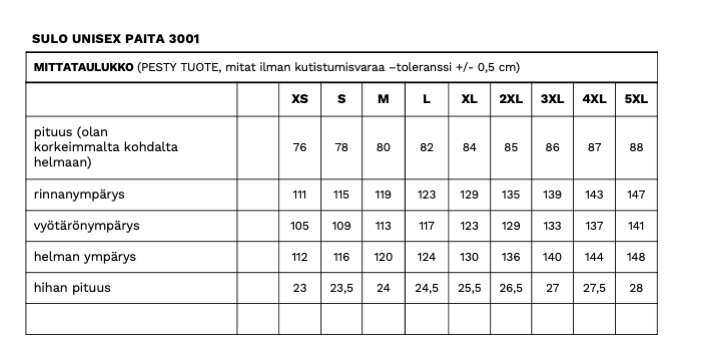 SULO UNISEX T-PAITA