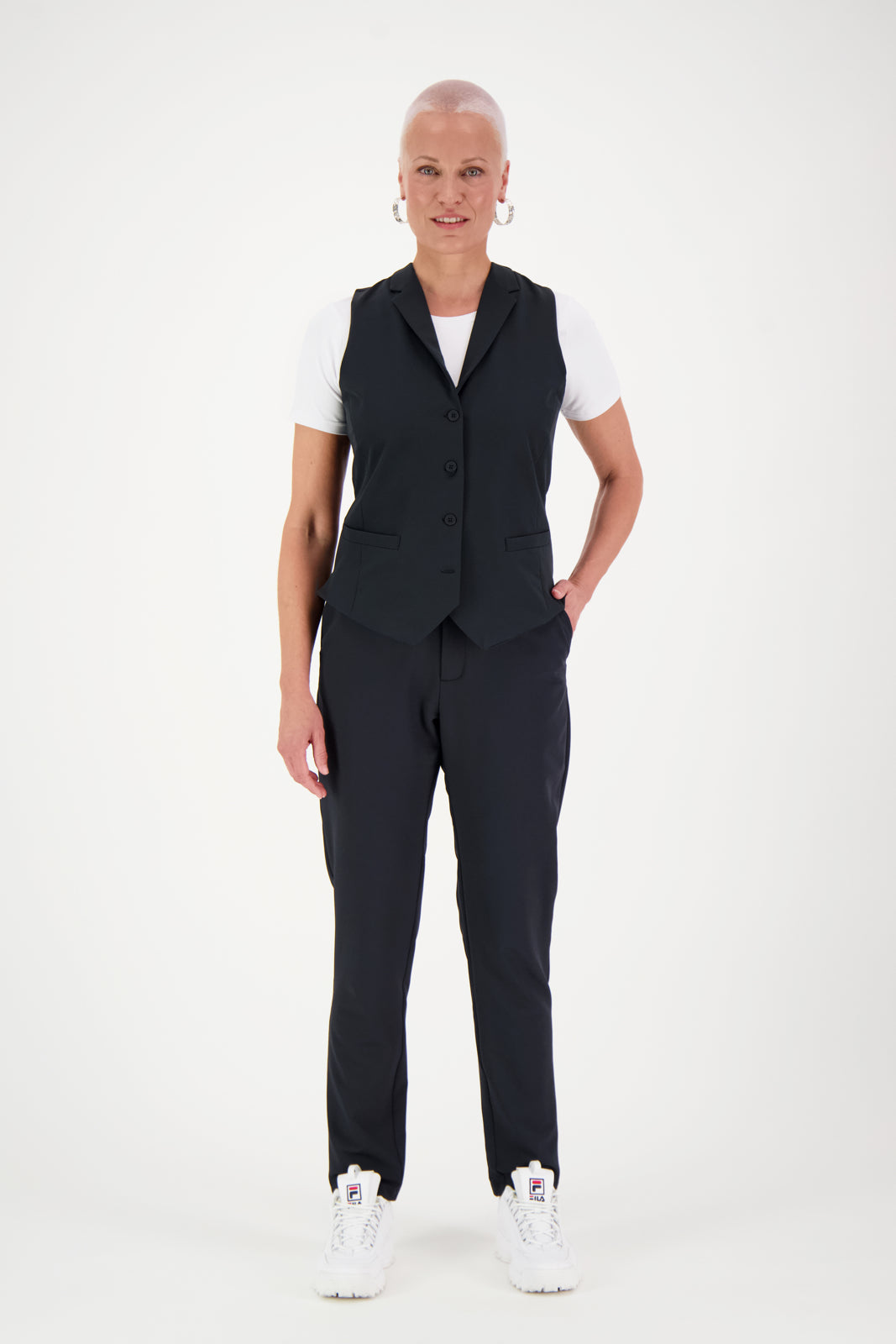 SEELA WOMEN'S VEST BLKBLUE