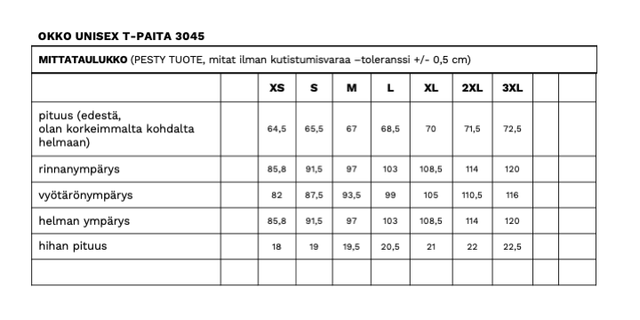 OKKO UNISEX T-PAITA