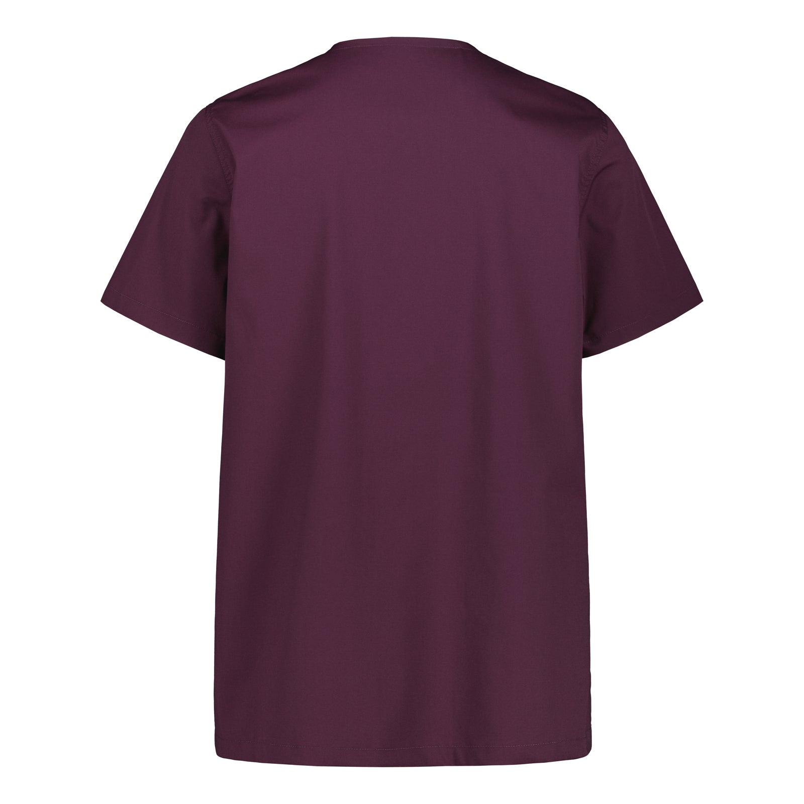 Luumun värisen Sulo unisex paidan selkäpuoli