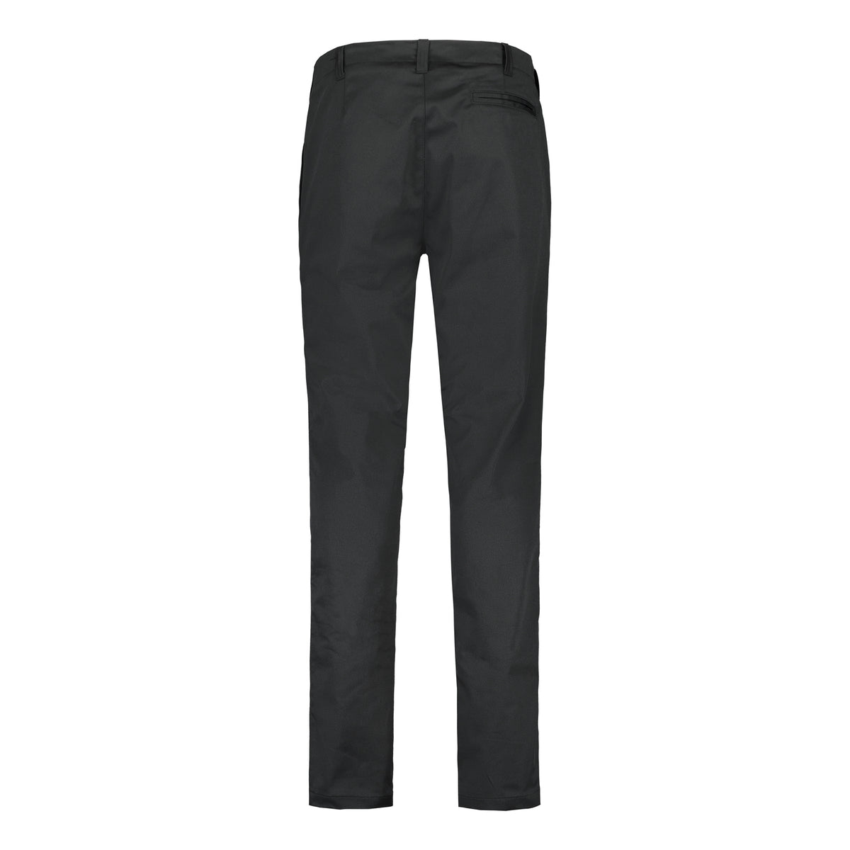 Lähikuvassa mustat Tuuri unisex chino housut takaa