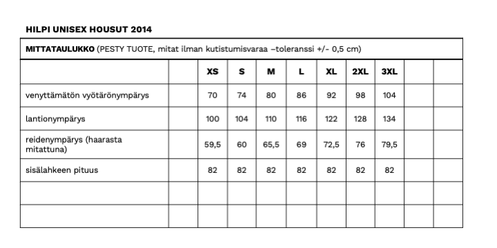 HILPI UNISEX HOUSUT