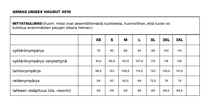 ARMAS UNISEX HOUSUT