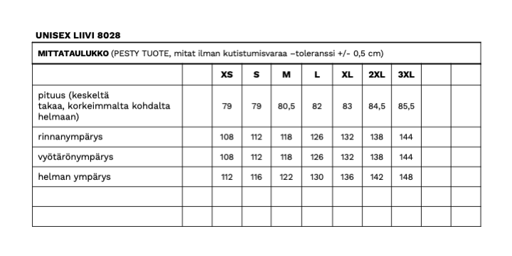 UNISEX TOPPALIIVI