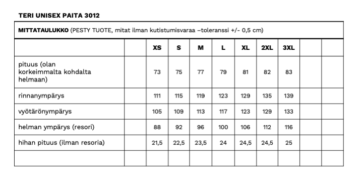 TERI UNISEX PAITA