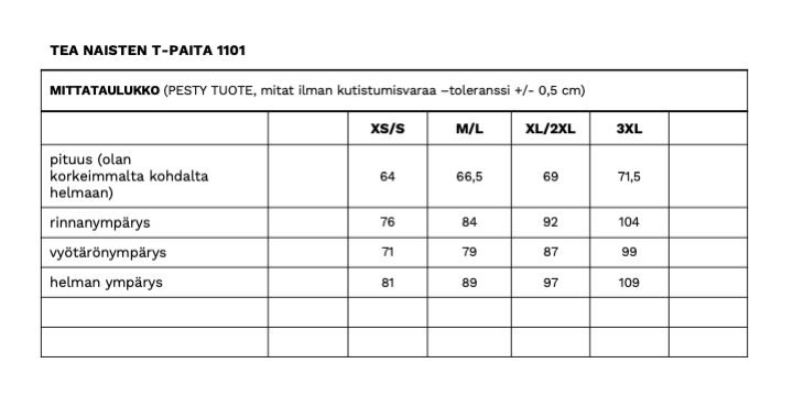 TEA NAISTEN T-PAITA