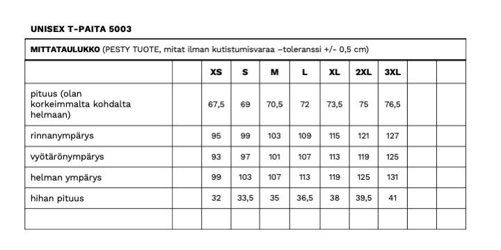 UNISEX PAITA