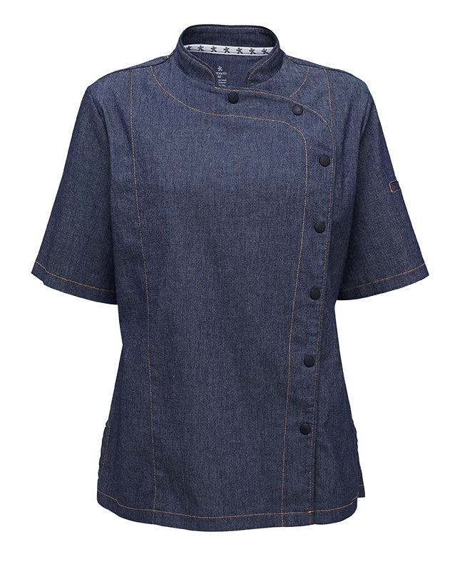 Naisten ELLA kokkitakki denim-kankaasta