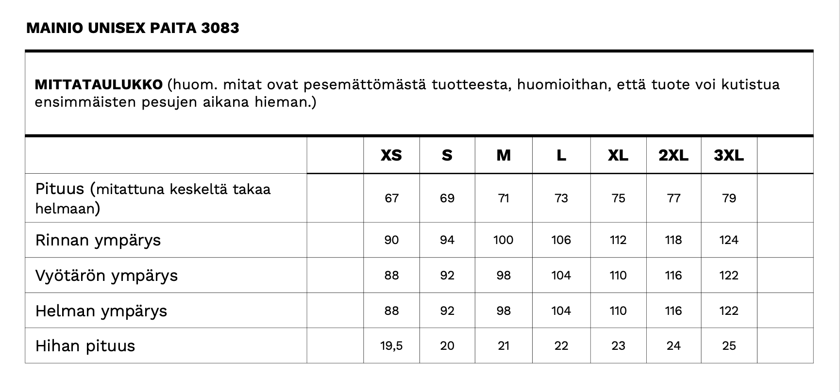 MAINIO UNISEX PIKEE T-PAITA