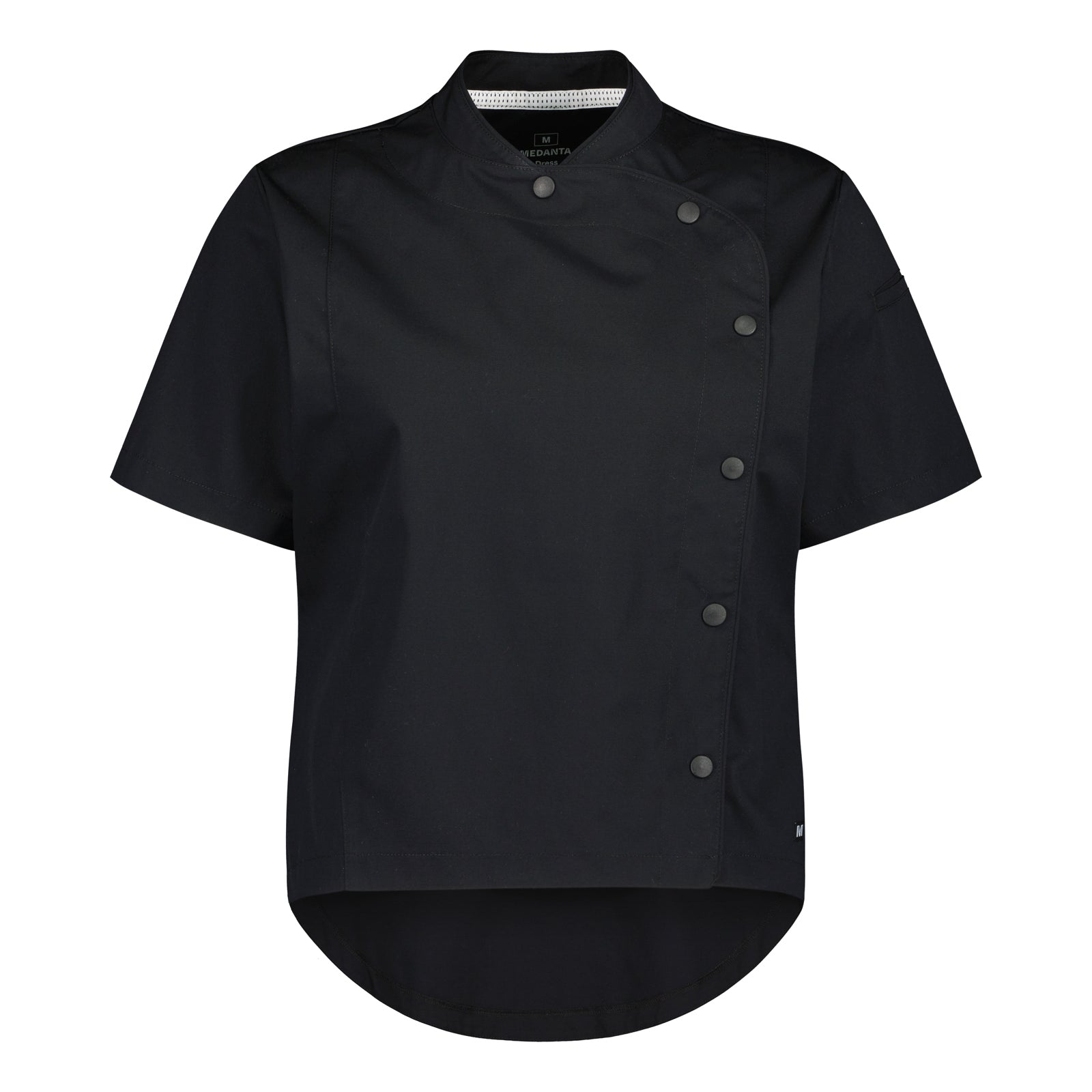 Linnea Vihonen x Medanta yhteistyö kokkitakki mustan värisenä. 