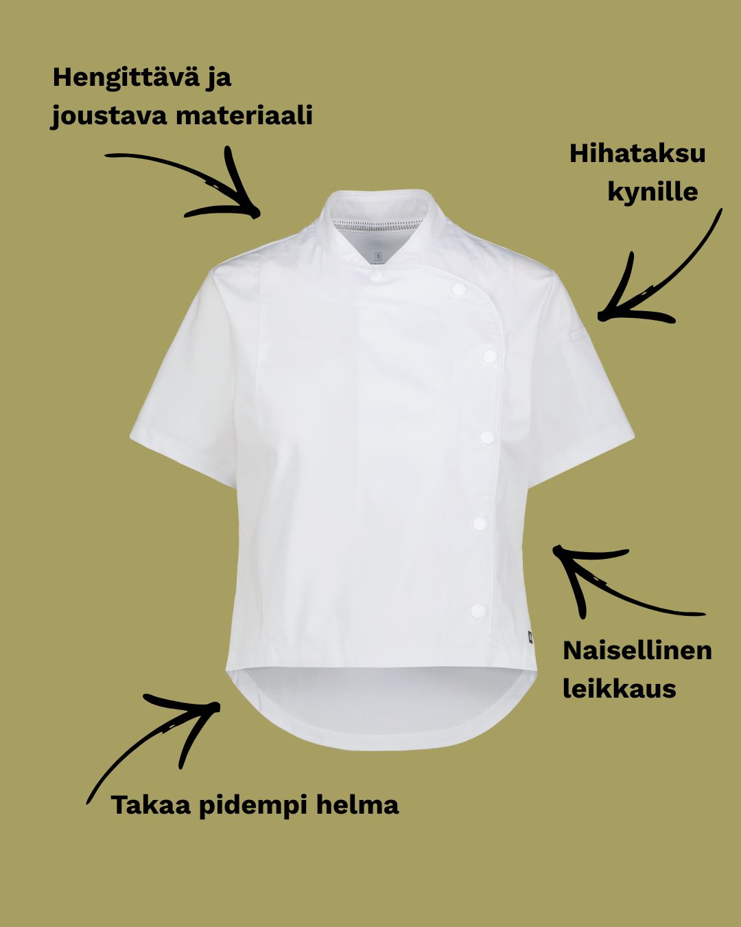 LINNEA WOMEN'S CHEF JACKET WHT