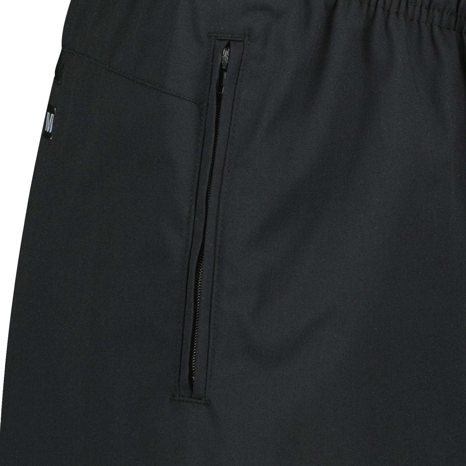Mustien Tuisku unisex työhousujen vetoketjullinen tasku yksityiskohta